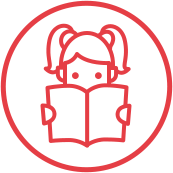 girl with book icon