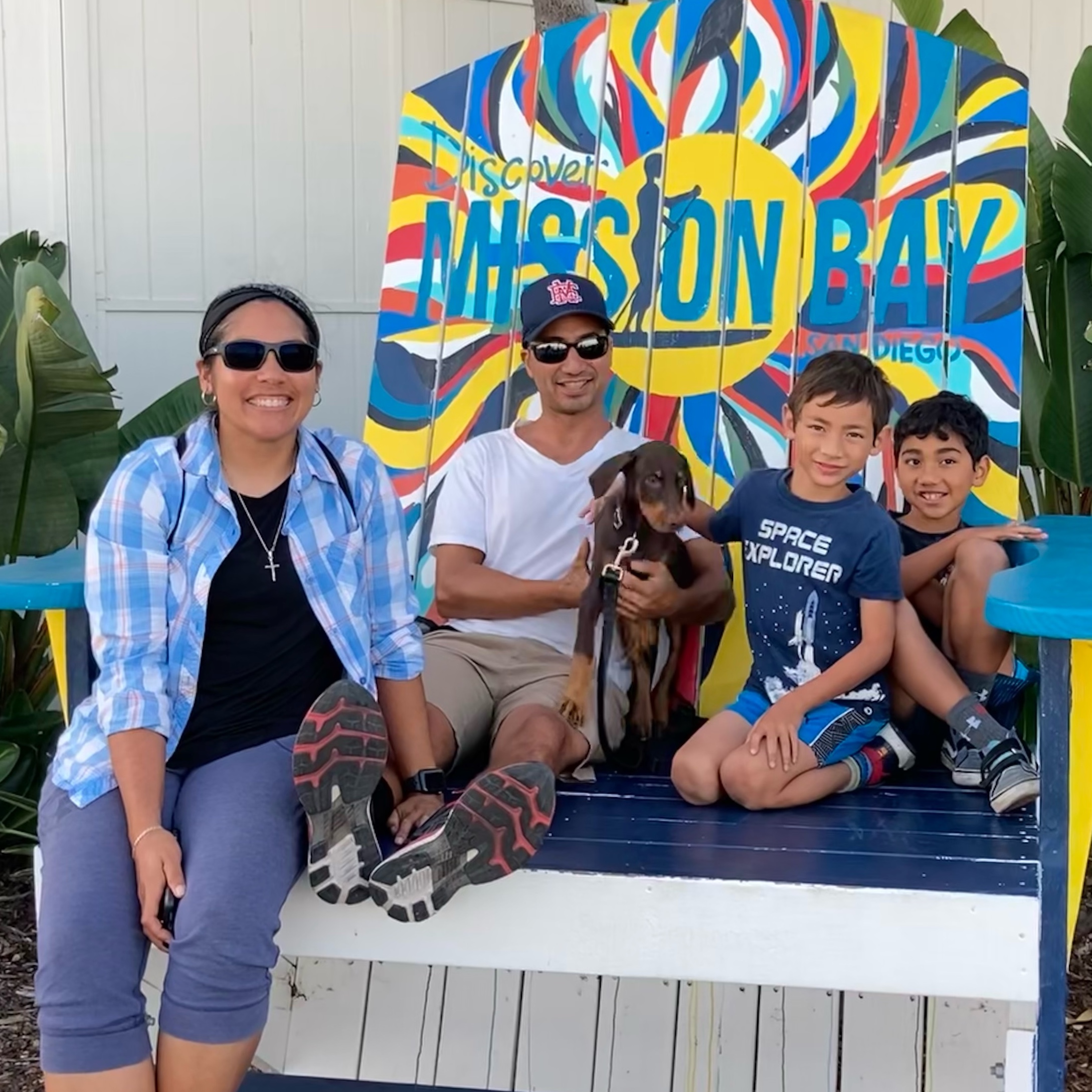Wesley Ross enjoys a family day in Mission Beach