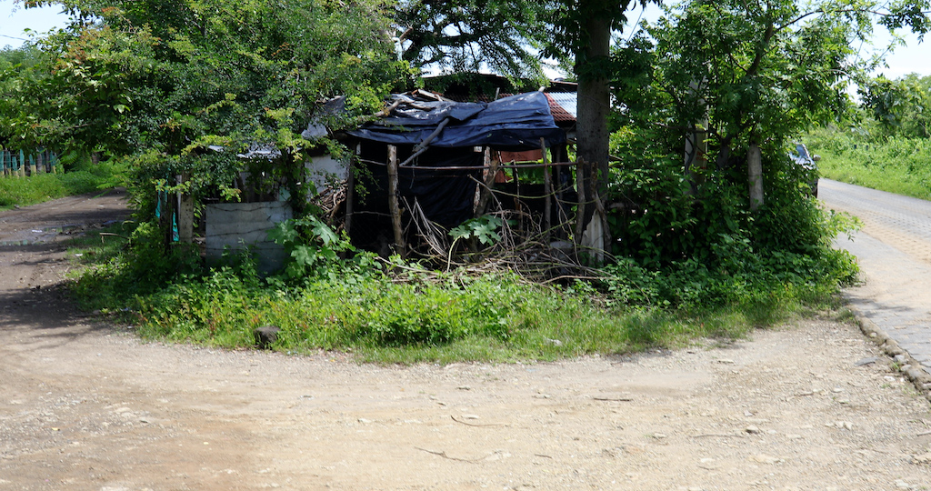 Simple homes are commonplace in Miramar Nicaragua
